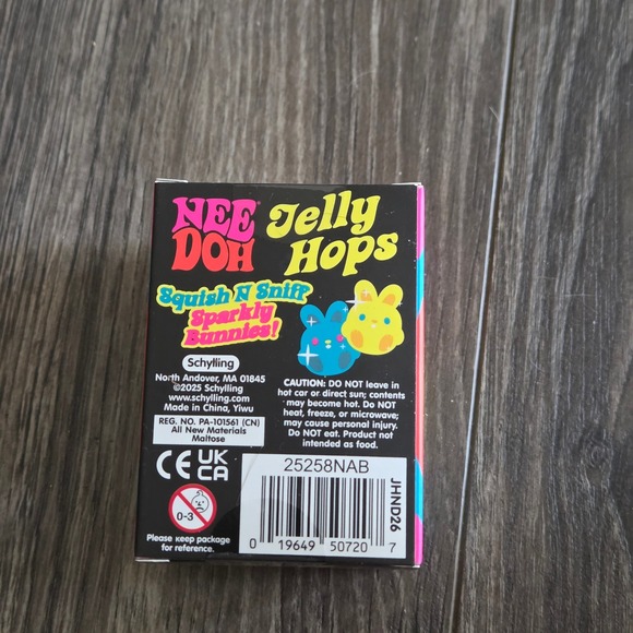 Schylling NeeDoh Jelly Hops Set of Two Scented Sparkly Blue Bunny Easter - NEW - Picture 4 of 6